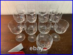 7 verres vin rouge modèle Montaigne optique cristal Baccarat (prix à la pièce)