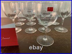 7 verres vin rouge modèle Montaigne optique cristal Baccarat (prix à la pièce)