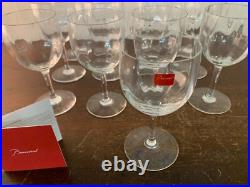 7 verres vin rouge modèle Montaigne optique cristal Baccarat (prix à la pièce)