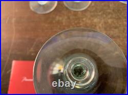7 verres vin rouge modèle aquarelle vert clair cristal Baccarat (prix la pièce)