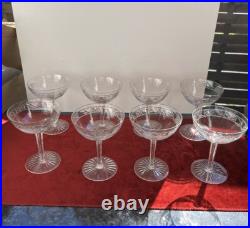 8 Coupes A Champagne En Cristal Taille Saint Louis Ou Baccarat