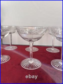 8 Coupes A Champagne En Cristal Taille Saint Louis Ou Baccarat