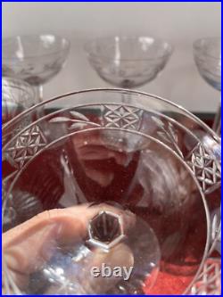 8 Coupes A Champagne En Cristal Taille Saint Louis Ou Baccarat