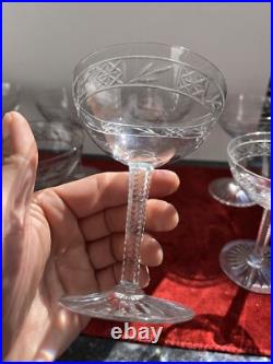 8 Coupes A Champagne En Cristal Taille Saint Louis Ou Baccarat