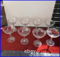 8 Coupes A Champagne En Cristal Taille Saint Louis Ou Baccarat