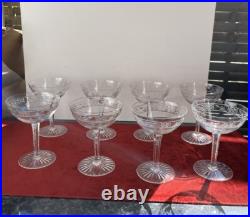8 Coupes A Champagne En Cristal Taille Saint Louis Ou Baccarat