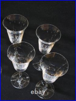 8 Verres A Pied En Cristal Fin A Porto ou liqueur Baccarat / Saint Louis