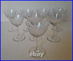 8 Verres À Vin Blanc En Cristal Baccarat Magenta Grain De Riz