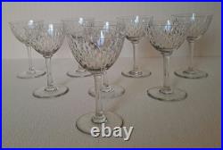 8 Verres À Vin Blanc En Cristal Baccarat Magenta Grain De Riz