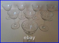 8 Verres À Vin Blanc En Cristal Baccarat Magenta Grain De Riz