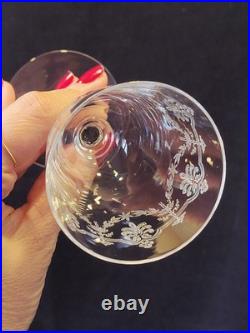8 Verres A Vin En Cristal Baccarat Modèle Beauharnais Hauteur 13,6 Cm