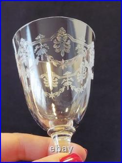 8 Verres A Vin En Cristal Baccarat Modèle Beauharnais Hauteur 13,6 Cm