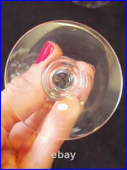 8 Verres A Vin En Cristal Baccarat Modèle Beauharnais Hauteur 13,6 Cm