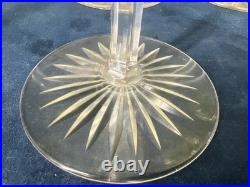 8 Verres Baccarat vin du Rhin cristal vert uranium modèle 8588 20cm, fin XIXe