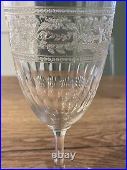 8 anciens verres à eau en cristal gravé taillé Saint Louis ou Baccarat