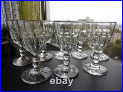 8 anciens verres à vin cristal de BACCARAT modèle GONDOLE cuisine ART de TABLE