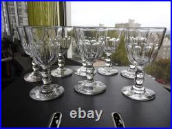 8 anciens verres à vin cristal de BACCARAT modèle GONDOLE cuisine ART de TABLE