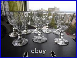 8 anciens verres à vin cristal de BACCARAT modèle GONDOLE cuisine ART de TABLE