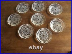 8 assiettes cristal Baccarat modele mille nuits