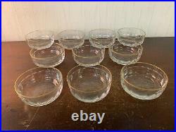 8 coupelles à fruit or taillé en cristal de Baccarat (prix à la pièce)