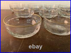 8 coupelles à fruit or taillé en cristal de Baccarat (prix à la pièce)