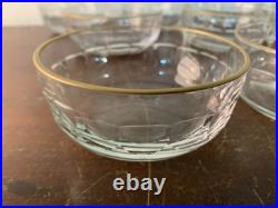 8 coupelles à fruit or taillé en cristal de Baccarat (prix à la pièce)