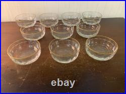 8 coupelles à fruit or taillé en cristal de Baccarat (prix à la pièce)