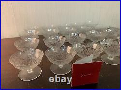 8 coupes à champagne modèle Châteaubriant cristal de Baccarat (prix à la pièce)