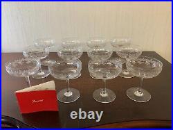 8 coupes à champagne modèle Sévigné en cristal de Baccarat (prix à la pièce) 8 coupes à champagne modèle Sévigné en cristal de Baccarat (prix à la pièce)