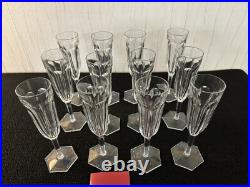 8 flutes a champagne modèle Compiègne cristal de Baccarat (prix à la pièce)