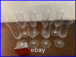 8 flûtes modèle Vence jambe taillée en cristal de Baccarat (prix à la pièce)