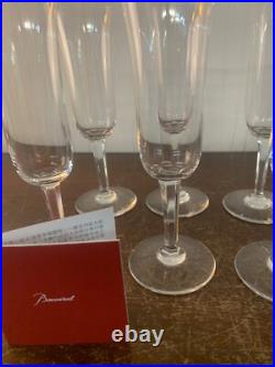 8 flûtes modèle Vence jambe taillée en cristal de Baccarat (prix à la pièce)