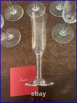8 flûtes modèle Vence jambe taillée en cristal de Baccarat (prix à la pièce)