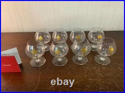 8 verres Cognac Napoléon or en cristal de Baccarat h 8.5 cm (prix à la pièce)