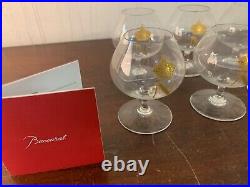 8 verres Cognac Napoléon or en cristal de Baccarat h 8.5 cm (prix à la pièce)