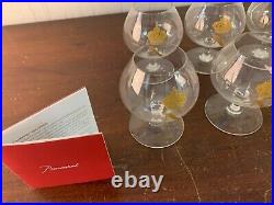 8 verres Cognac Napoléon or en cristal de Baccarat h 8.5 cm (prix à la pièce)