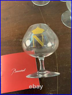 8 verres Cognac Napoléon or en cristal de Baccarat h 8.5 cm (prix à la pièce)