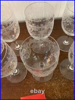 8 verres à eau gravé ancien en cristal de Baccarat (prix à la pièce)modèle1