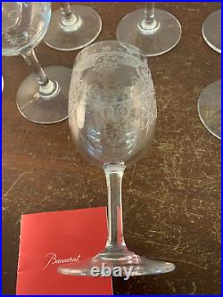 8 verres à eau gravé ancien en cristal de Baccarat (prix à la pièce)modèle1