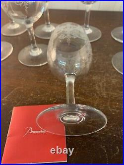 8 verres à eau gravé ancien en cristal de Baccarat (prix à la pièce)modèle1