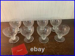 8 verres à eau gravé modèle en cristal de Baccarat (prix à la pièce)