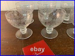 8 verres à eau gravé modèle en cristal de Baccarat (prix à la pièce)