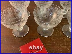 8 verres à eau gravé modèle en cristal de Baccarat (prix à la pièce)