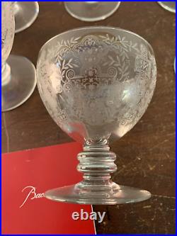 8 verres à eau gravé modèle en cristal de Baccarat (prix à la pièce)