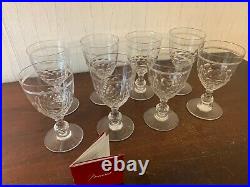 8 verres à eau modèle Chauny en cristal de Baccarat (prix à la pièce)