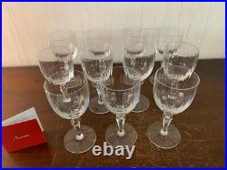 8 verres à vin blanc modèle Naples cristal Baccarat h13.7 cm (prix à la pièce)