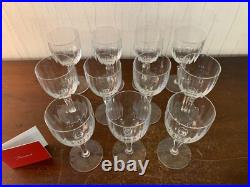 8 verres à vin blanc modèle Naples cristal Baccarat h13.7 cm (prix à la pièce)