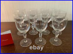 8 verres à vin blanc modèle Naples cristal Baccarat h13.7 cm (prix à la pièce)