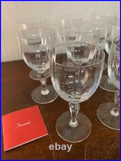 8 verres à vin blanc modèle Naples cristal Baccarat h13.7 cm (prix à la pièce)