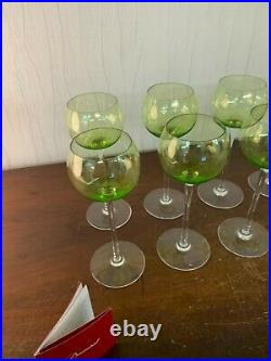 8 verres à vin du Rhin en cristal de Baccarat (prix à la pièce)